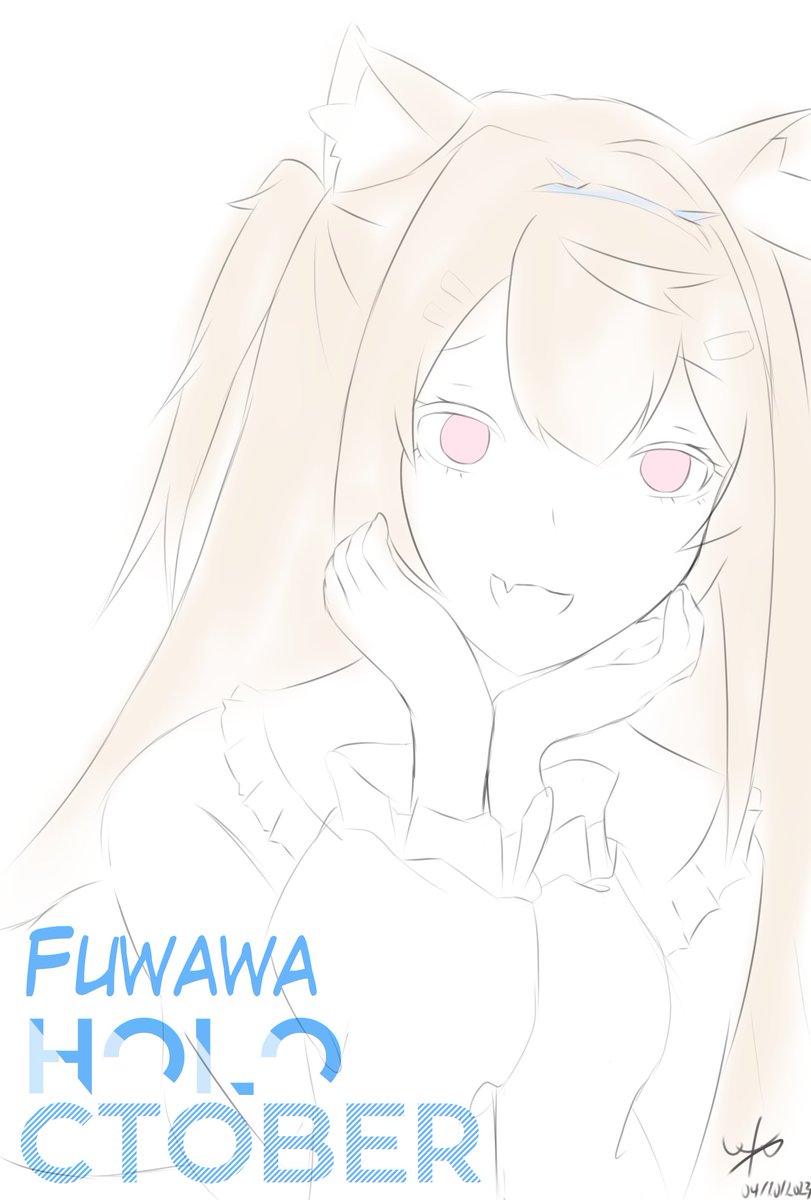 watarillust's tweet photo. Day 4: Kemomimi, Fuwawa Abyssguard
#holoctober2023 #FWMCpix
Another unfinished one, I need to draw faster 😭 https://t.co/xYSN3jnzZm