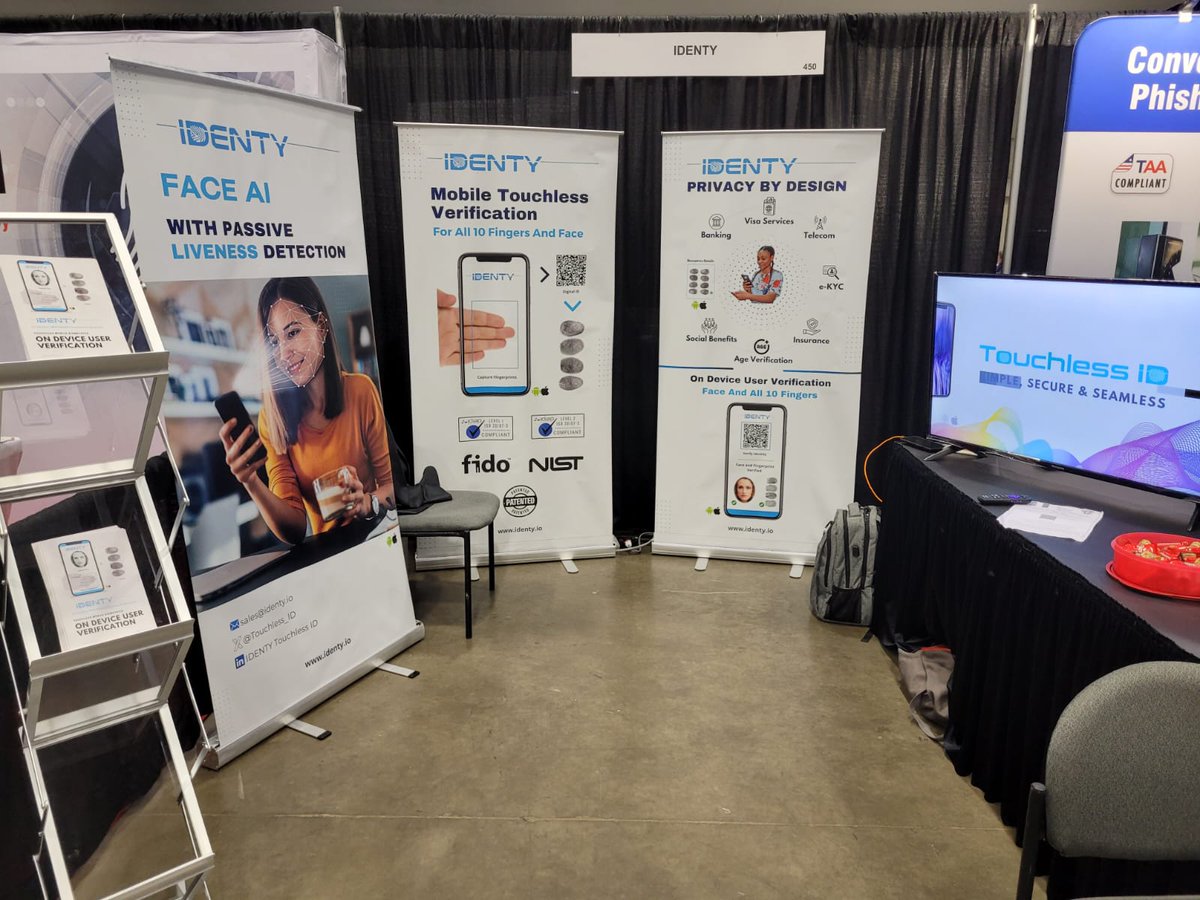 Touchless_ID's tweet image. Visit booth #450 at Identity Week America 2023 and explore the captivating world of contactless biometrics with IDENTY @Touchless_ID #Day2 #identityweek2023
@IdentityWeek_ID

 #WednesdayMotivation #technology #America #biometrics