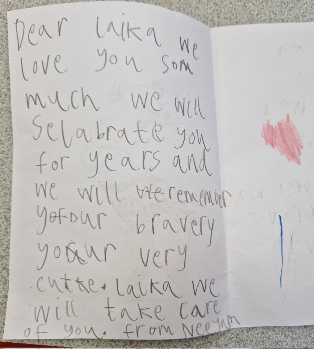_teacher_7's tweet photo. #WSW2023 #Science
Y2 are celebrating Laika this #WorldSpaceWeek @GrangeHarrow @WorldSpaceWeek @GreatSciShare 
#astronaut #cosmonaut https://t.co/EEc5rhrp4Q