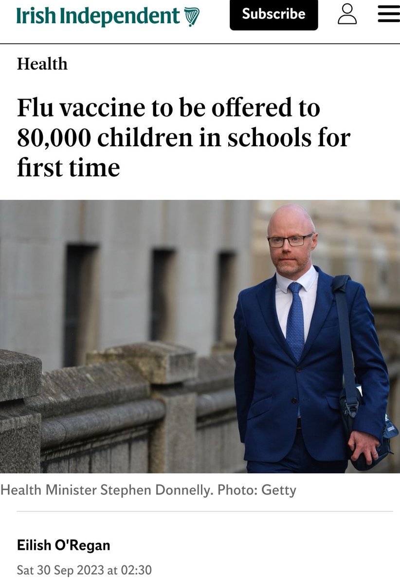 LFJIreland's tweet photo. PARENTS ACT NOW TO LODGE NON CONSENT TO NASAL FLU VACCINATION ROLL OUT IN PRIMARY SCHOOLS.

The nasal spray vaccine will be offered to senior infants in all primary and special schools for the first time.

This will start when the children’s flu campaign gets under way on Monday, October 9.

Flu vaccinations were not routinely administered for children, and certainly not at schools, prior to the Covid era. Children were not and are not regarded as being at risk from flu which is typically regarded a risk to older and immunocompromised people. 

The rationale for offering flu shots to children last year was that frontline health services would be unable to cope with flu infections and covid-19 infections through the Winter. This was despite the fact that children have little risk of getting or spreading flu, according to existing data. An informed decision is required before agreeing to receive any vaccine. 

A risk assessment is clearly required before any vaccination programme is administered in or through schools, in our view. If there is no risk assessment or informed consent by a parent or a young person, the school may be liable for subsequent adverse affects. 
Informed consent is just as relevant and necessary before receiving Flu injections as for any other vaccination. Only parents can give consent (in writing) before a child receives a Flu vaccine. 

We have drafted a Non Consent letter you can adapt and send to your school. You may also wish to lodge an objection with the HSE Immunisation Office (DMGH.Vacclead@hse.ie). As a precautionary action you should also consider taking your child out of school on the scheduled vaccination day.

By email or letter:

Re: Nasal Flu Vaccination Programme

Dear....

I hereby put you on notice in this email/letter that I do not consent to any form of questioning or discussion with my child........concerning his/her Flu vaccination status. This is a matter of private health information within our family, which is not to be discussed or to be raised at all, except with myself and..... as his/her parents. 

Should any question or any issue arise relating to flu vaccinations, I and only I (name both parents if desired) am to be consulted. Any action on the part of the school disregarding this notice breaches the General Data Protection Regulations of 2018, and is a clear overreach by the school and an intrusion into private family matters. I have taken legal advice in this regards and any such overreach is legally actionable as such.

I am further putting you on notice that I am not consenting to a Flu vaccination of my child in the school or in any arrangement through or organised by  the school. 

(I am not consenting to vaccination of my 16/17 year old .......on the basis of his/her prior consent, through the agency of the school. I do not accept the he/she is competent to give informed consent to an EUA administered vaccination in or through the agency of the school) (Delete if not relevant)

In the context of the school providing the venue for and or arranging for nasal Flu vaccinations I would request that you clarify as follows:

What kind of nasal Flu vaccine is being administered through the school. Is it Flunz Tetra (FluMist)  or other?  

What is the European Medical Agency authorised use of the vaccine proposed to be administered?.

Which company or entity is involved in the supply of the nasal flu vaccine?

What are the known side effects?

What risk assessment has been carried out prior to school participation in the administration of the nasal Flu vaccines?   

You should note that any assumption by the school of agency to arrange for, enquire about, or facilitate vaccination for my child(ren) renders them liable for any and all adverse outcomes suffered to him/her/them.

Furthermore, I/we  will hold you to be directly liable for any injury suffered by my child(ren) where this notice has been breached or ignored in any way whatsoever. 
 
Yours etc

Signed