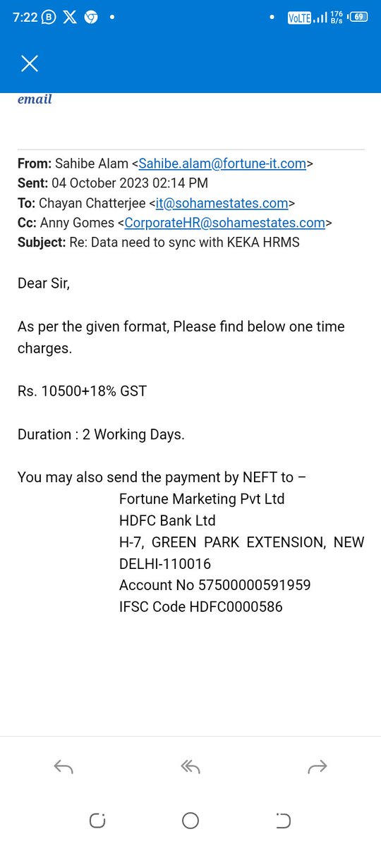 chayan007's tweet photo. @infosecureye 
Very worst service recently we already used biometric machine of Secureye and again we purchased a new one but while going to integration with KEKA HRMS Portal your customer care is saying for integration need to par Rs 10500 other wise they not giving the SQLTABLE https://t.co/ahCUOXcBQr