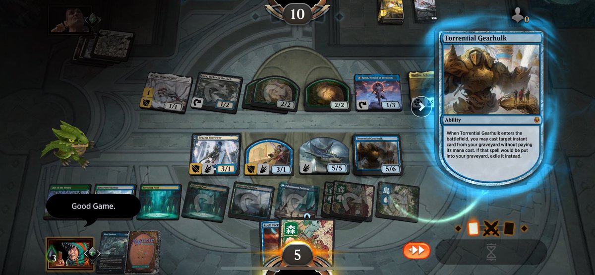 LeroyHayabusa's tweet photo. Big Blue Boy has been putting in some work recently! 🤖💦 #Explorer #MtGArena #mtg #mtga #magicthegathering #Magic #SimicFlash https://t.co/DFl1xKuVfY