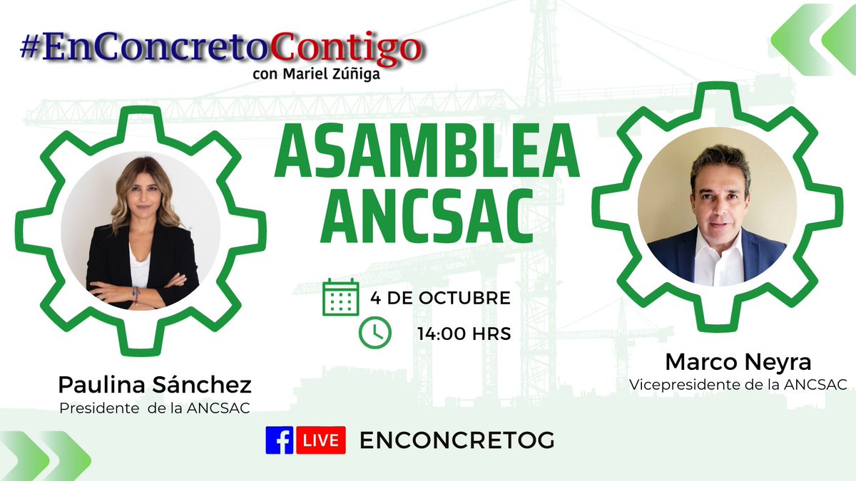 enconcreto's tweet photo. Te esperamos 14:00 hrs con @marielzuniga_ para hablar sobre la Asamblea #ANCSAC y anuncio de nuevo Consejo con Paulina Sánchez Díaz (@PauSanchezDiaz), Presidenta Nacional y Marco Neyra, Vicepresidente @ANCSACNacional .
📢 Únete #ENVIVO ➡️ https://t.co/poSDSbQYxK https://t.co/CiRxn8x58V