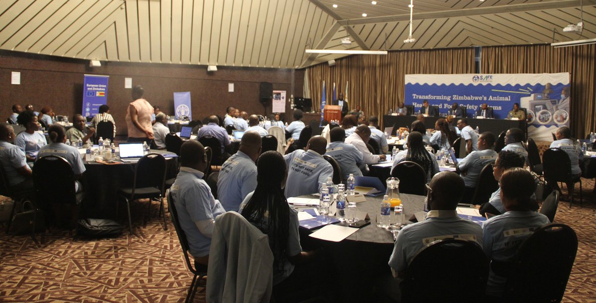 Dr. Patrice TALLA (@patricetalla) on Twitter photo If it is not safe, it is not food.
Govt of ZW, <a href="/FAO/">Food and Agriculture Organization</a> w/<a href="/euinzim/">EU Delegation to Zimbabwe 🇪🇺</a> launched the national #foodsafetystrategy to improve management of the country’s food control system while ensuring consumer protection from foodborne diseases as well as enhancing trade.👉 bit.ly/48Ho2Y4 If it is not safe, it is not food.
Govt of ZW, <a href="/FAO/">Food and Agriculture Organization</a> w/<a href="/euinzim/">EU Delegation to Zimbabwe 🇪🇺</a> launched the national #foodsafetystrategy to improve management of the country’s food control system while ensuring consumer protection from foodborne diseases as well as enhancing trade.👉 bit.ly/48Ho2Y4