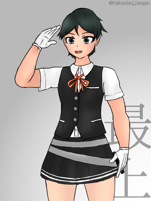 「pleated skirt salute」 illustration images(Latest)