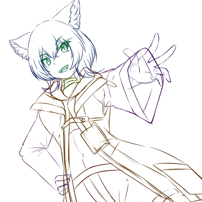 次Skebラフ(ラバーcat girl) 