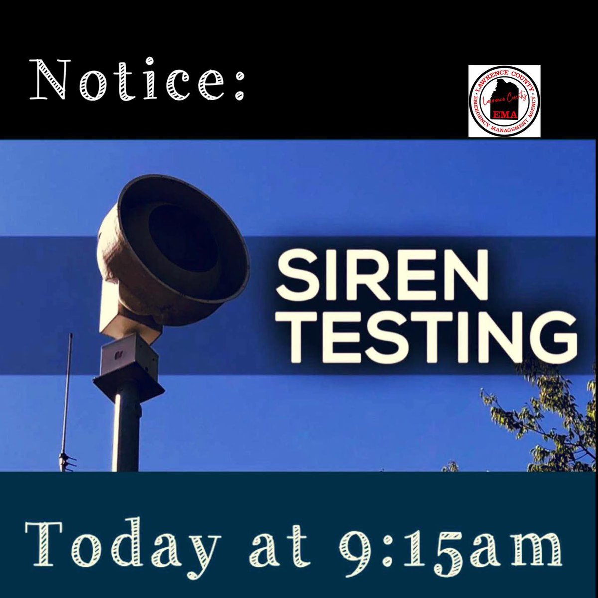 Siren testing Wednesday October 4,2023