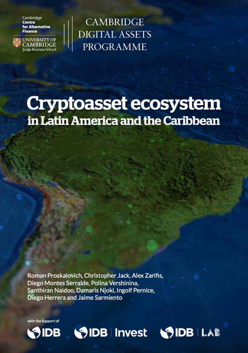 📣NEW REPORT...NEW REPORT...NEW REPORT...📣 Introducing the 'Cryptoasset Ecosystem in Latin America and the Caribbean (LAC)' report, a collaboration between CCAF and IDB. 📊 #Cryptoassets #LACReport