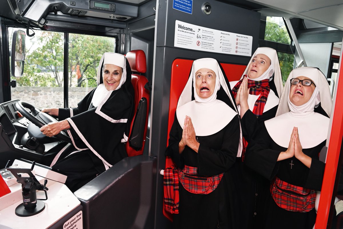 captheatres's tweet photo. 🙏 There's something different about this Lothi-nun bus driver...

Join the musical clergy at Edinburgh's #FestivalTheatre with #SisterAct this week!

📆 On from tonight to Sat 7 Oct 2023

🎟️ Tickets selling fast, book now: https://t.co/tBDI5Yvutm

📷 @GregMacvean https://t.co/4eN5cumY4l