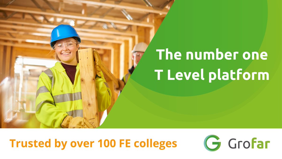 grofar_tweets's tweet photo. Happy #TLevelsWeek! We're proud to have developed the market-leading T Level platform, used by over 100 colleges across the UK to boost student engagement, automate processes and save time to focus on what really matters. 
Find out more 👉https://t.co/9Yr2n4XlrM #tlevels https://t.co/tX306A5rw6