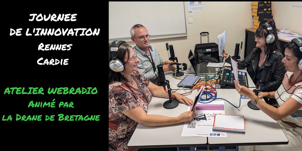𝗝𝗢𝗨𝗥𝗡𝗘𝗘 𝗔𝗖𝗔𝗗𝗘𝗠𝗜𝗤𝗨𝗘 𝗗𝗘 𝗟'𝗜𝗡𝗡𝗢𝗩𝗔𝗧𝗜𝗢𝗡
Aménagement des espaces et des temps scolaires - Innover la forme scolaire 
<a href="/cardierennes/">CARDIE Rennes</a> <a href="/INSPE_Bretagne/">INSPÉ de Bretagne</a>
✅ Atelier Webradio animé par @GLanevere, M.Legral, <a href="/DaneRennes/">DRANe - Académie de Rennes</a>