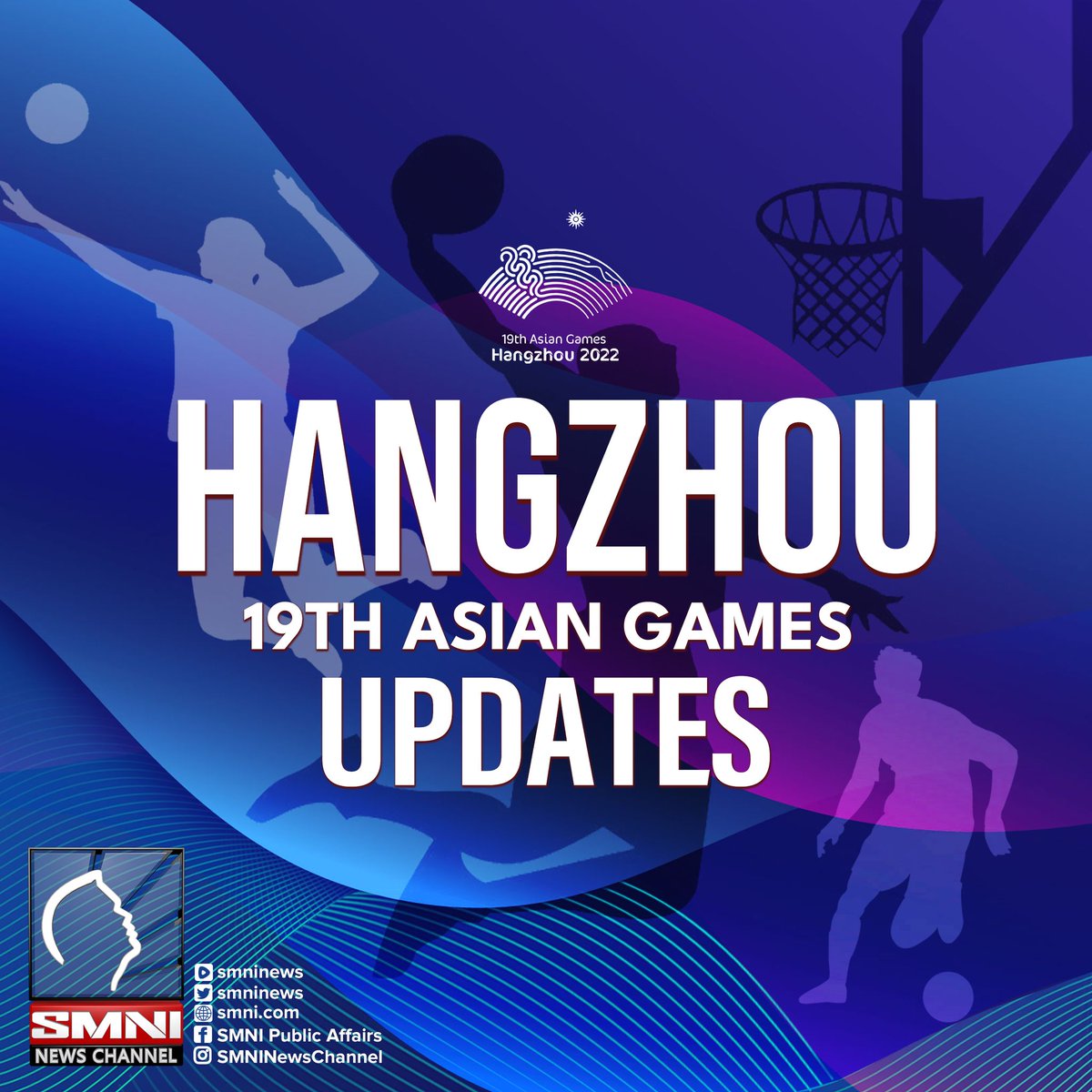 smninews's tweet photo. JUST IN | Gilas Pilipinas, pasok na sa finals matapos talunin ang China sa iskor na 77-76 sa Hangzhou Asian Games. https://t.co/V5SqQ6N3io