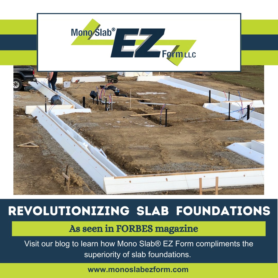 monoslabezform's tweet image. ❄️Say goodbye to frost heaves with Mono Slab EZ Form! Read our blog featuring a Forbes article on the benefits of a FPSF then contact us to implement Mono Slab into your builds! 📚🔧 1l.ink/X8XP5PF  #MonoSlab #ForbesFeature #SlabFoundations