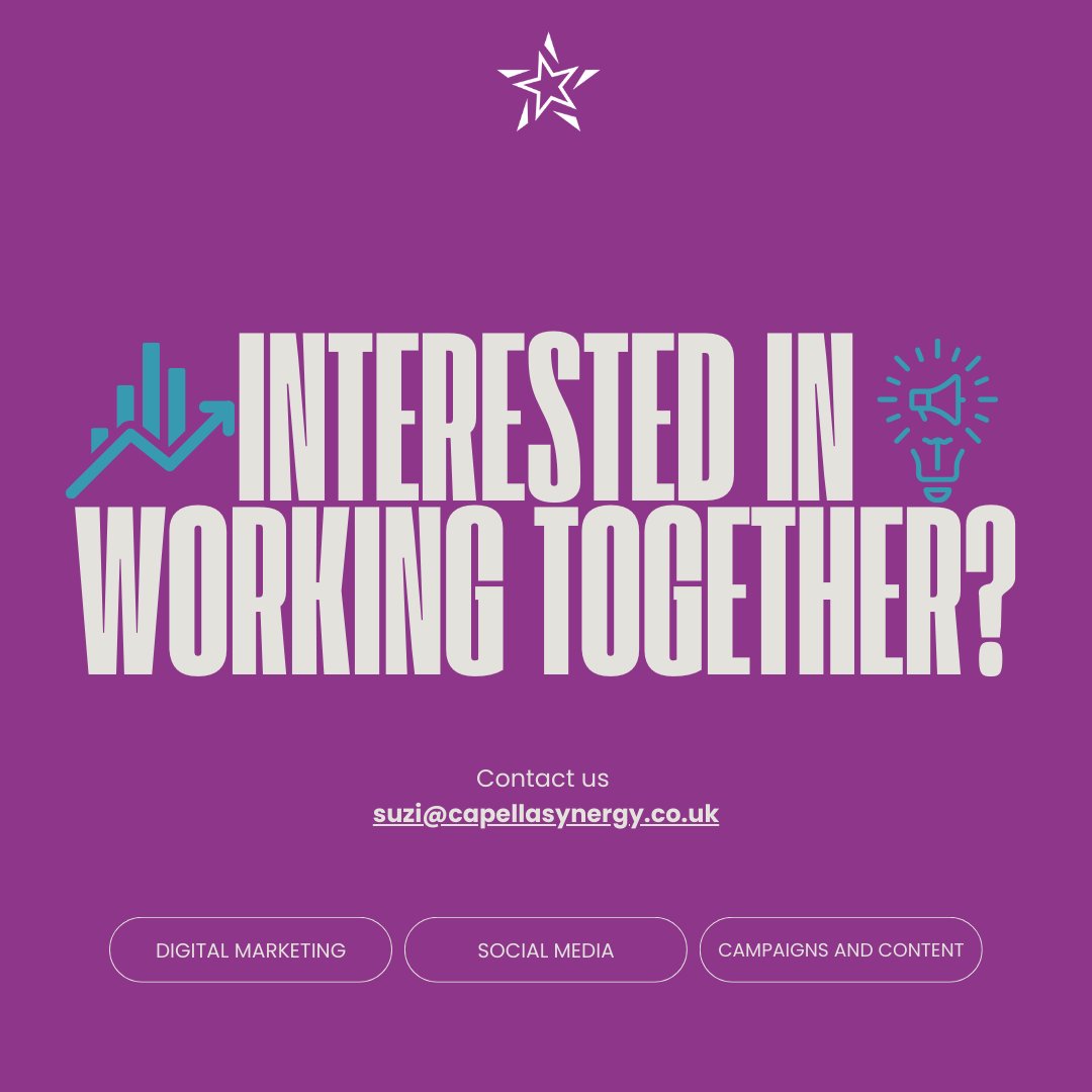 Ready to boost your business's growth and unlock new horizons? Look no further than Capella Synergy! We have a passionate and friendly team of marketing experts, we're dedicated to crafting tailored strategies that help our clients to grow. Get in touch: suzi@capellasynergy.co.uk