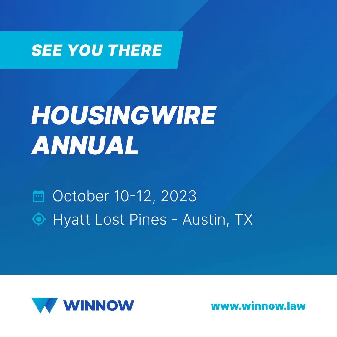 winnowlaw's tweet photo. We're heading out to Texas next week for HousingWire Annual! Be sure to stop by the Winnow kiosk and say "Howdy." #compliance #housingwire #hwannual https://t.co/Dsf133QL2h