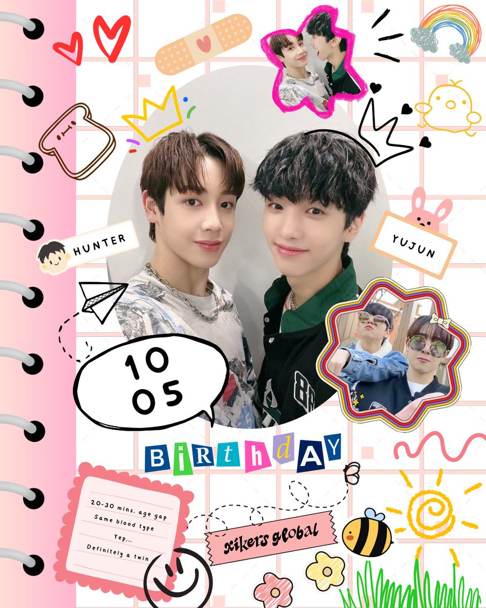 xikers_global's tweet photo. [🎂] HAPPY BIRTHDAY, YUJUN AND HUNTER!

It's D-DAY for our twin goblins!🥳🎉♥️

HAPPY YUJUN DAY
#HappyBabyBunnyYujunDay
#샤르륵_솜사탕정유준생일이다

HAPPY HUNTER DAY
#happy_Hunshine_Day
#헌터야_사냥해_사냥아_생일축하해
#18ปีที่โลกนี้มีฮันเธอร์

#xikers #싸이커스 @xikers_official https://t.co/fVMnreJ76x