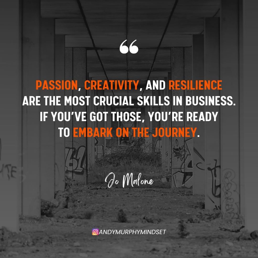 AndyMurphymind's tweet photo. "Passion, Creativity, and Resilience are the most crucial skills in business. If you’ve got those, you’re ready to embark on the journey." - Jo Malone
#JoMaloneQuotes #passion #creativity #resilience #motivation #EntrepreneurQuotes #MindsetByDesign #amazonsellers #amazonFBA https://t.co/IbdBMn7wrG