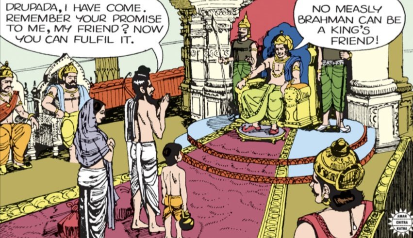 hormndoc's tweet photo. To #drona who reminds him of their childhood friendship #drupada says
Only amongst those who have the same wealth only amongst those who have the same education
ययोरेव समं वित्तं ययोरेव समं श्रुतम्।
Can there be friendship or relationship by marriage
तयोर्विवाह सख्यं च
Not between the strong and the weak
न तु पुष्टविपुष्टयोः।।1.113.10
This indeed is the rule of the world
And that is why the friendship of #krishna and #sudama is so special. It takes divinity to embrace #Guha or #sudama
#Mahabharata
Pic : AKC