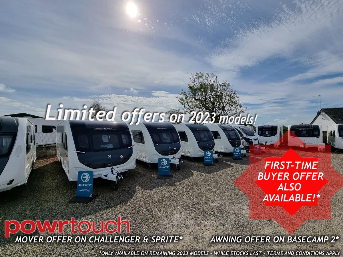 LIMITED OFFERS ON 2023 MODELS!
We have limited stock of 2023 models here at Burnhouse and we're running brilliant offers on these remaining models as shown in the sunny picture attached...
Our main website lists current stock of the models available... halleycaravans.co.uk