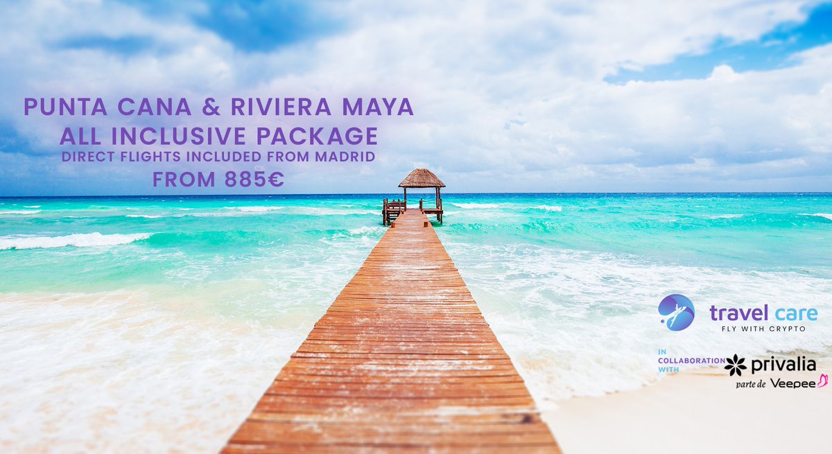 travelcareio's tweet photo. Want to go to the #Caribbean ?🏝️🌅

ALL INCLUSIVE PACKAGE #PUNTACANA #RIVIERAMAYA
- HOTELS 5*🛏️
- DIRECT  FLIGHTS FROM MADRID✈️
- TRANSFERS INCLUDED🚐

Book through this link featured by @Privalia_es  : https://t.co/wqKPid4t2w
Contact us!
#travel #travelcare #holidays #privalia https://t.co/ZLaI1EBz5L