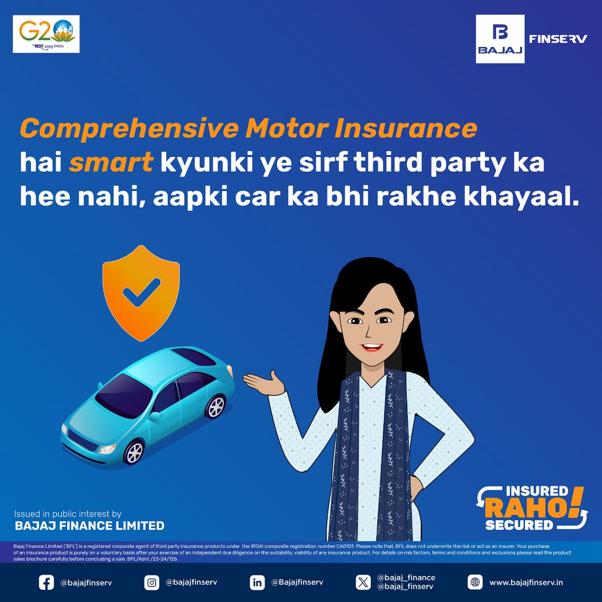 Goan_Senorita's tweet photo. I used to always brush aside the need for #motorinsurance - considering it’s a waste of time & money… and, those lengthy procedures & paperworks...
But then my friend explained about it’s benefits & showed me #BajajFinserv’s hassle-free & smooth #ComprehensiveMotorInsurance, it’s truly a game-changer! Trust me guys, it’s a must for all vehicle owners.
#Automobile #InsuredRahoSecuredRaho #BajajFinance