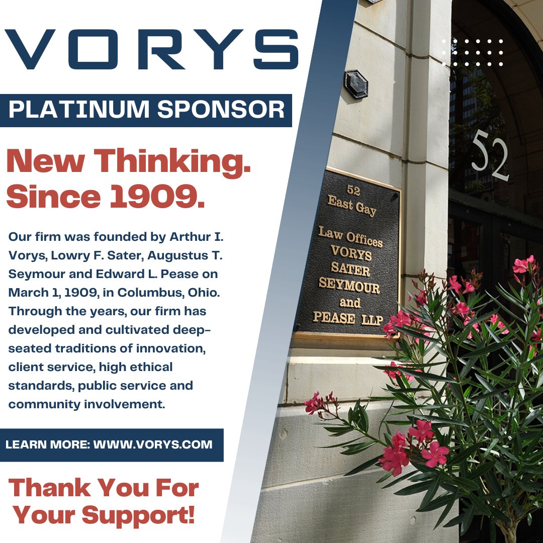 A huge thank you to Vorys, Sater, Seymour and Pease, LLP, for being a platinum sponsor at The Ohio Council's 2023 Annual Conference. To learn more, visit: vorys.com