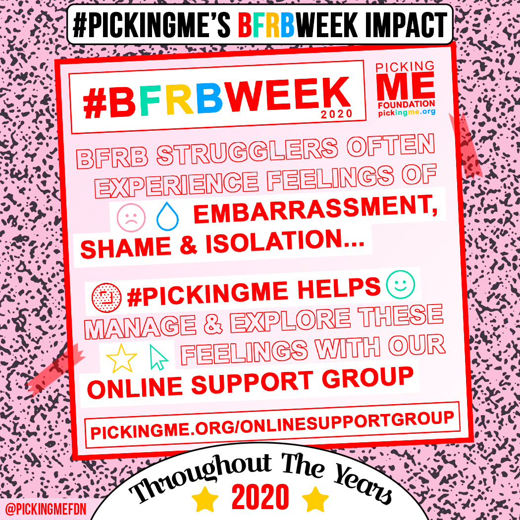 PickingMeFdn's tweet photo. ⭐ #BFRBWEEK 2023!⭐
Remember our past #BFRBweek2020 campaign fam?! We shared important, lesser-known facts on #BFRBs and #SkinPickingDisorder to encourage awareness of these life-altering disorders. Which one of these facts resonates the most with you? https://t.co/BX9Ct1UjaT