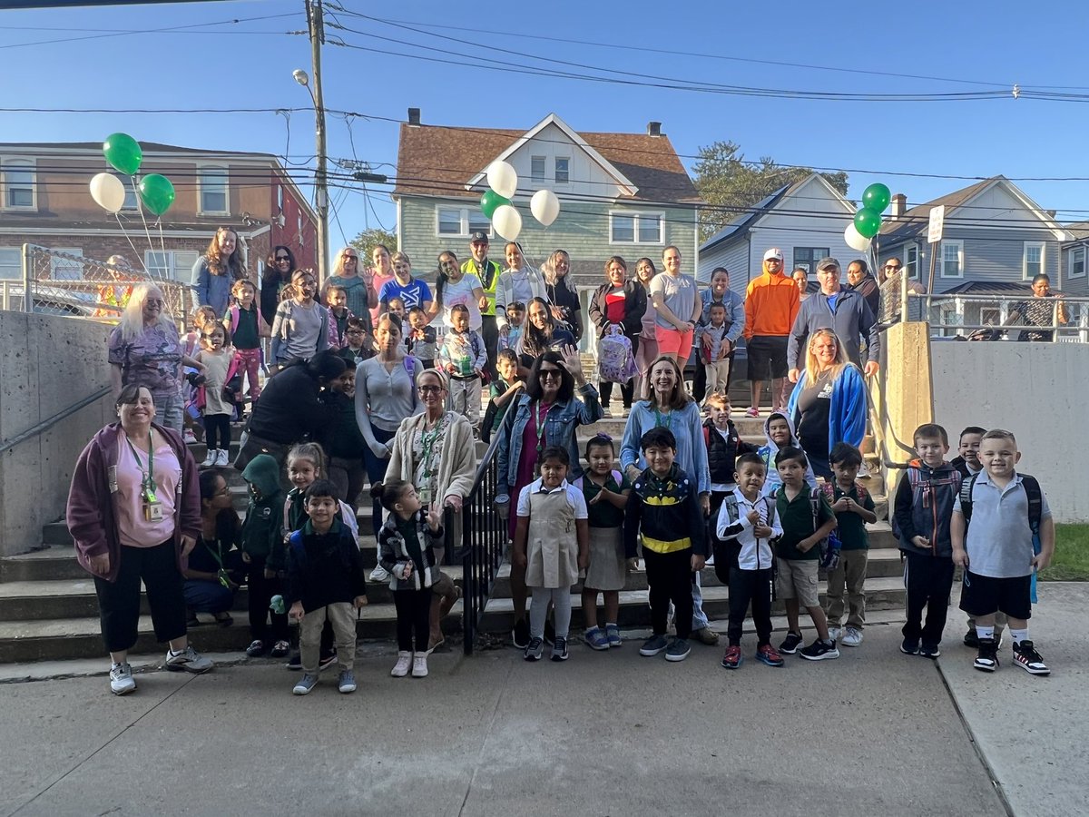 National Walk and Roll to School Day was a success at Morris Ave School.  We  had the Kindergarten walk in first and then the Preschool came in an hour later.  What a great way to start the day!  Keep your bodies moving!!!