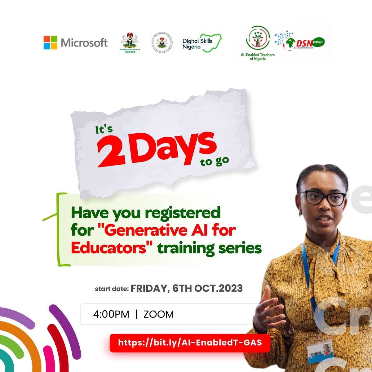 It's just 2 days to go! Seats are filling up fast! Have you registered to become a 21st century teacher? Unlock endless possibilities in the education sector and become a sought-after teacher. Register here to reserve a seat>bit.ly/AI-EnabledT-GAS