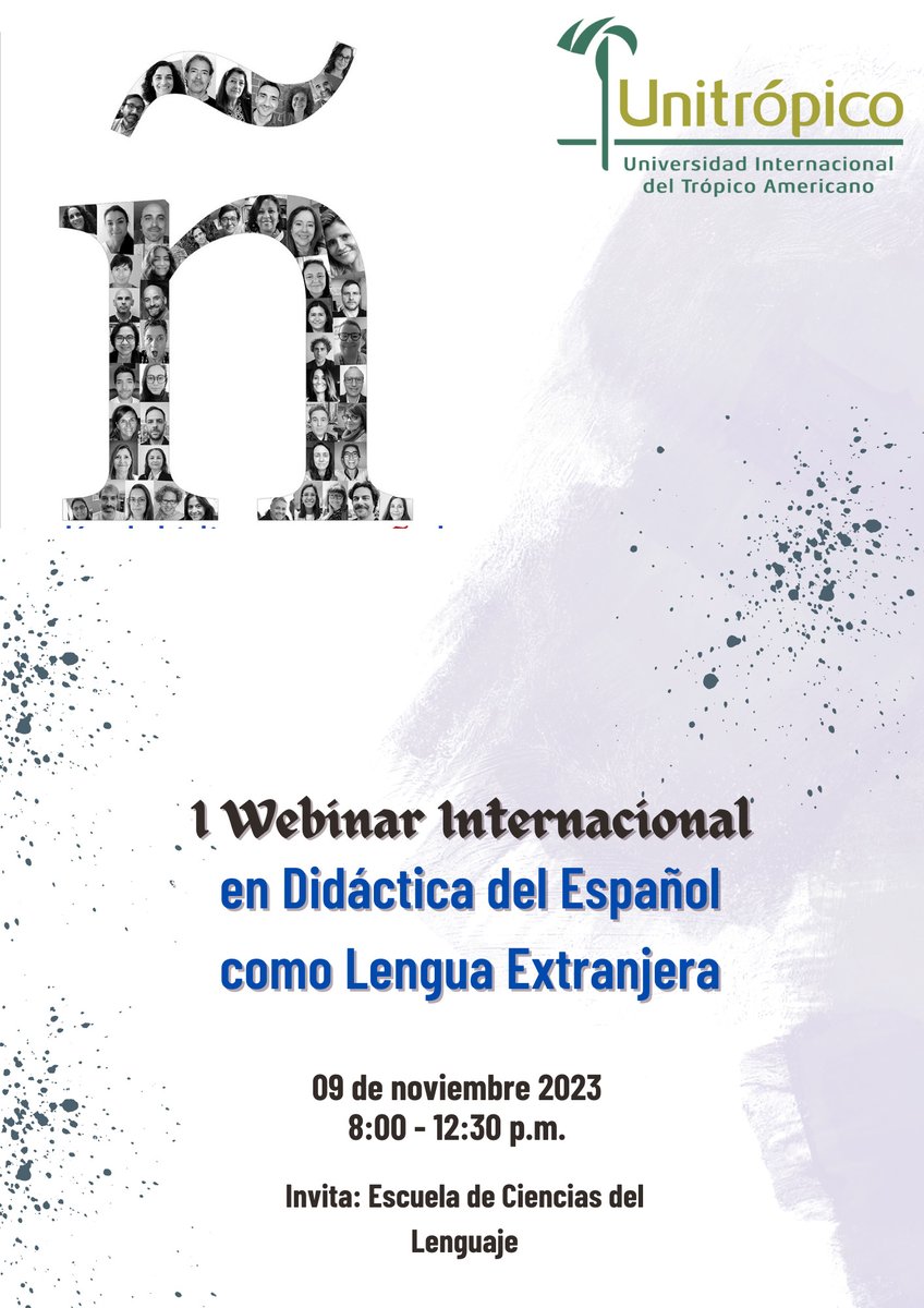 La Escuela de Ciencias del Lenguaje de la <a href="/Unitropico/">Unitrópico</a> los invita al I Webinar Internacional en Didáctica del Español como Lengua Extranjera.  Formulario de inscripción: forms.gle/5pJwwk5uUJfzzz…