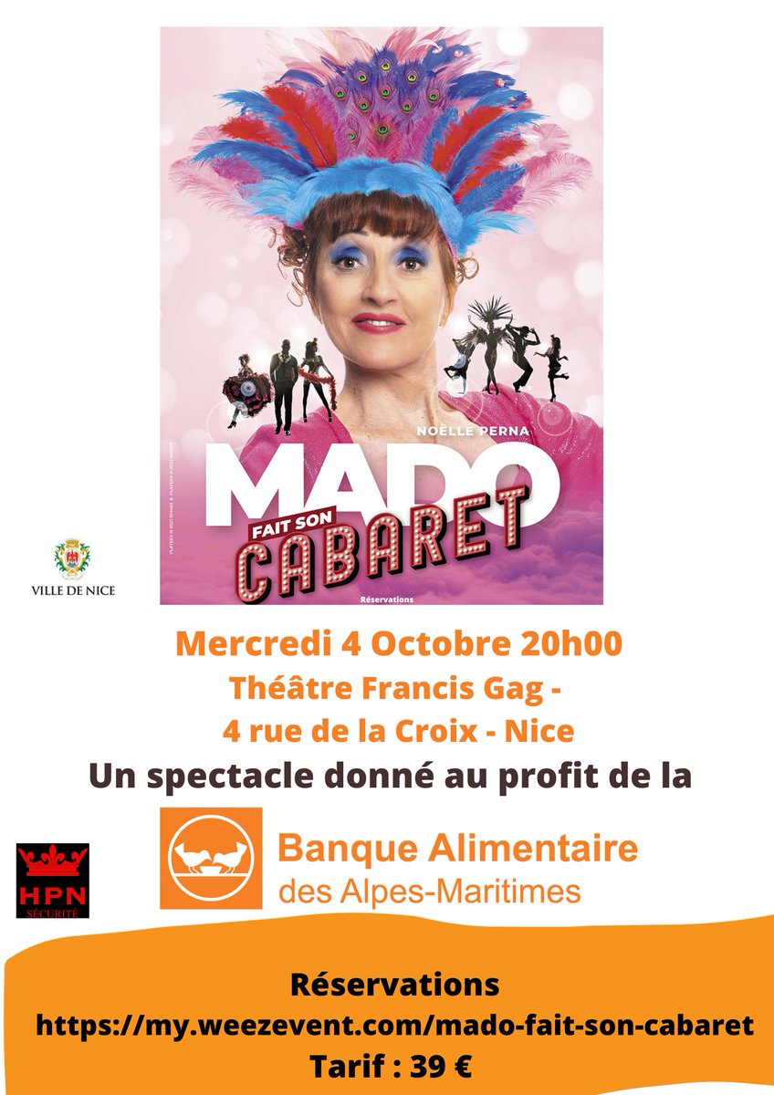 BA06NICE's tweet photo. NoëllePerna / Mado La Niçoise joue pour la Banque Alimentaire Alpes Maritimes ce soir mercredi au théâtre Francis Gag ! Elle nous le rappelle sur @RadioEmotion_ 
🙏 Mado !!! Vous êtes une belle et grande dame de 🩷 
https://t.co/vGHIViE8ra
#don #collecte #aidealimentaire https://t.co/f3kPr6LGGG