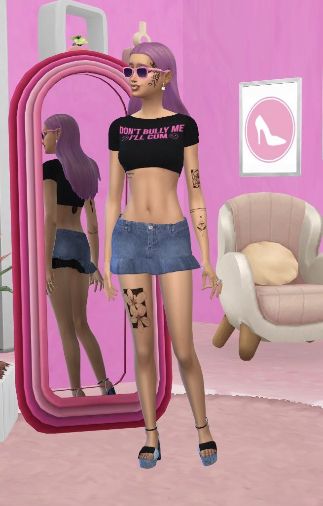 playygirl99's tweet photo. Tina’s outfit lineup! Which is your favorite? 💕 #sims4 #sims4character #sims4outfits https://t.co/MKf8qBrSS5