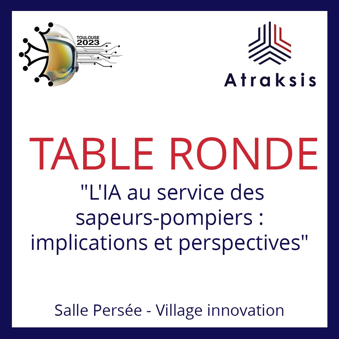 comatraksis's tweet photo. #CNSPF2023
Retrouvez nous aujourd’hui à 13h - salle Persée au Village Innovation @cnspf2023 pour une table ronde sur L'IA au service des sapeurs-pompiers : implications et perspectives 🚀🚒
#TechForRescue https://t.co/3YerKMkQL3