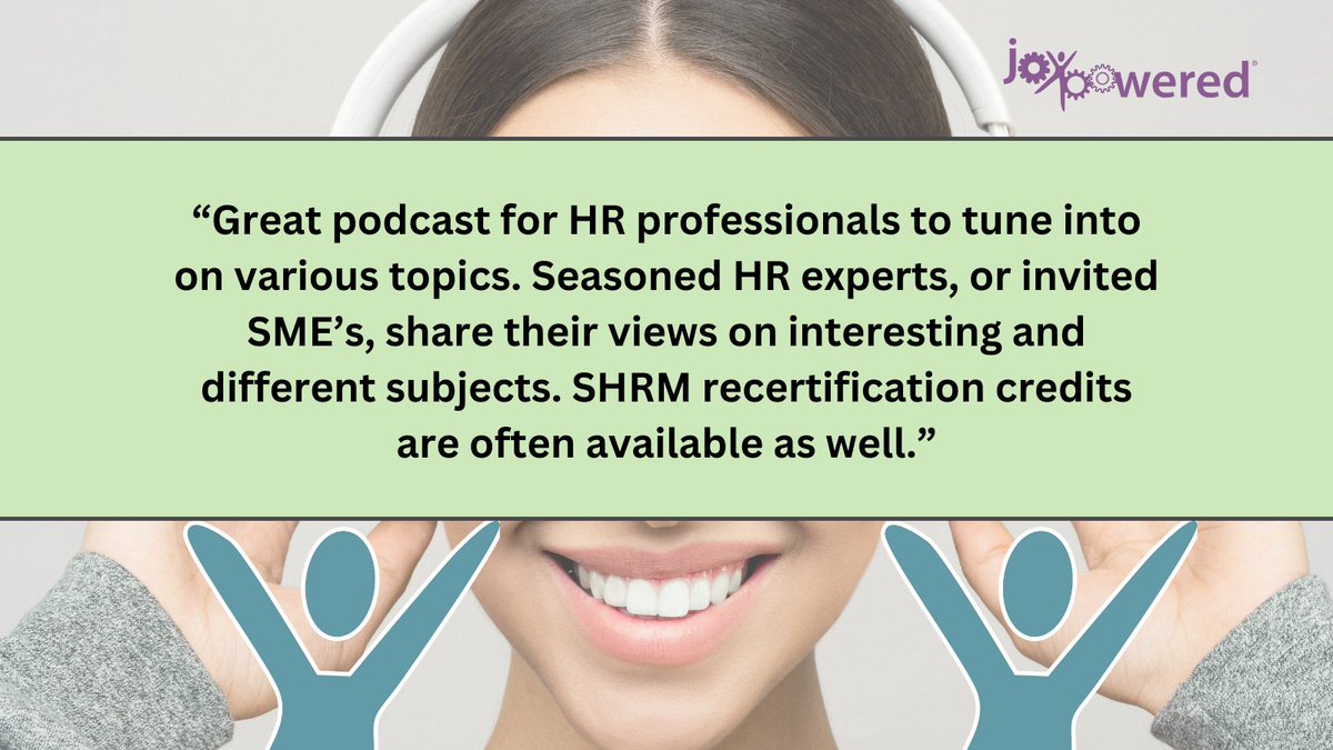 Have you listened to our podcast yet?

Check it out here: loom.ly/NgfdtQQ

#JoyPowered #GetJoyPowered #JoyPoweredPodcast #HRPodcasts #Podcast #HumanResources