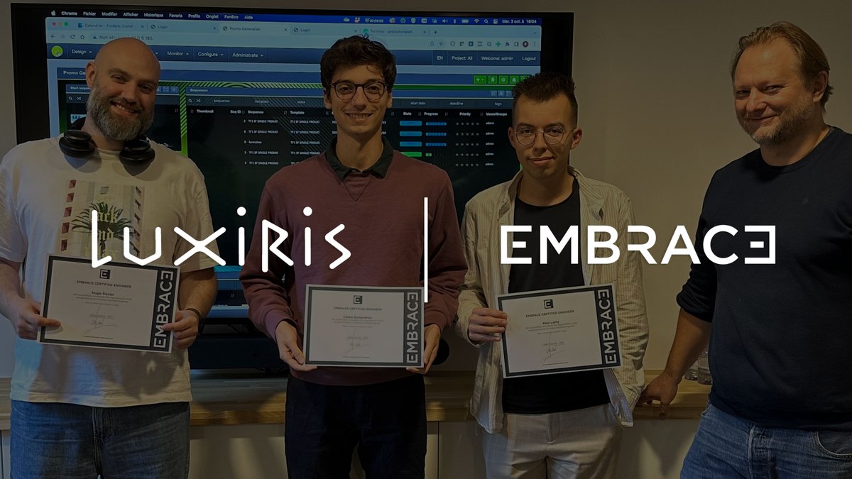 🙌 We are thrilled to announce the addition of three newly certified Engineers to its district. Congratulations to Alan, Olivier, and Célian, from <a href="/LuxirisTV/">Luxiris</a> for their outstanding achievement in successfully completing their certification.
Book a session👉bit.ly/3XcU9sS