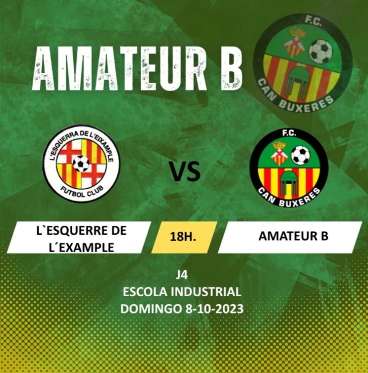 FCcanbuxeres's tweet photo. Estos son los partidos del fin de semana 7-8 de Octubre del Amateur A, Amateur B y de
los Veteranos.
#AmateurA #AmateurB #Veteranos #SentimientoCanbu #JuegaEnVerde #FcCanBuxeres 
⚽🧡💚 https://t.co/XkzUsXKlYl