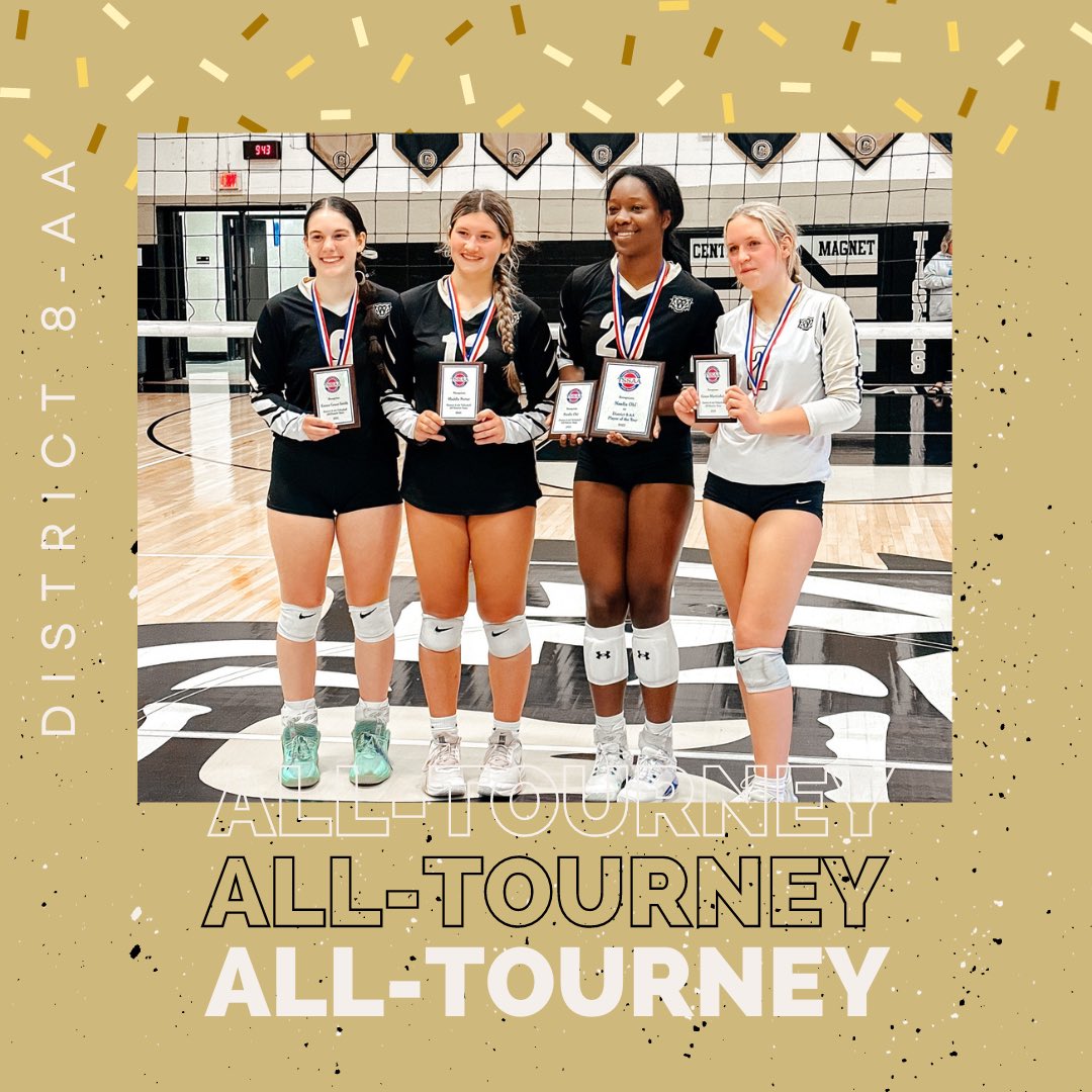 Central Magnet District 8-AA All-Tournament Team: Emma Grace Smith, Maddie Porter, Noella Obi, and Grace Martindale.