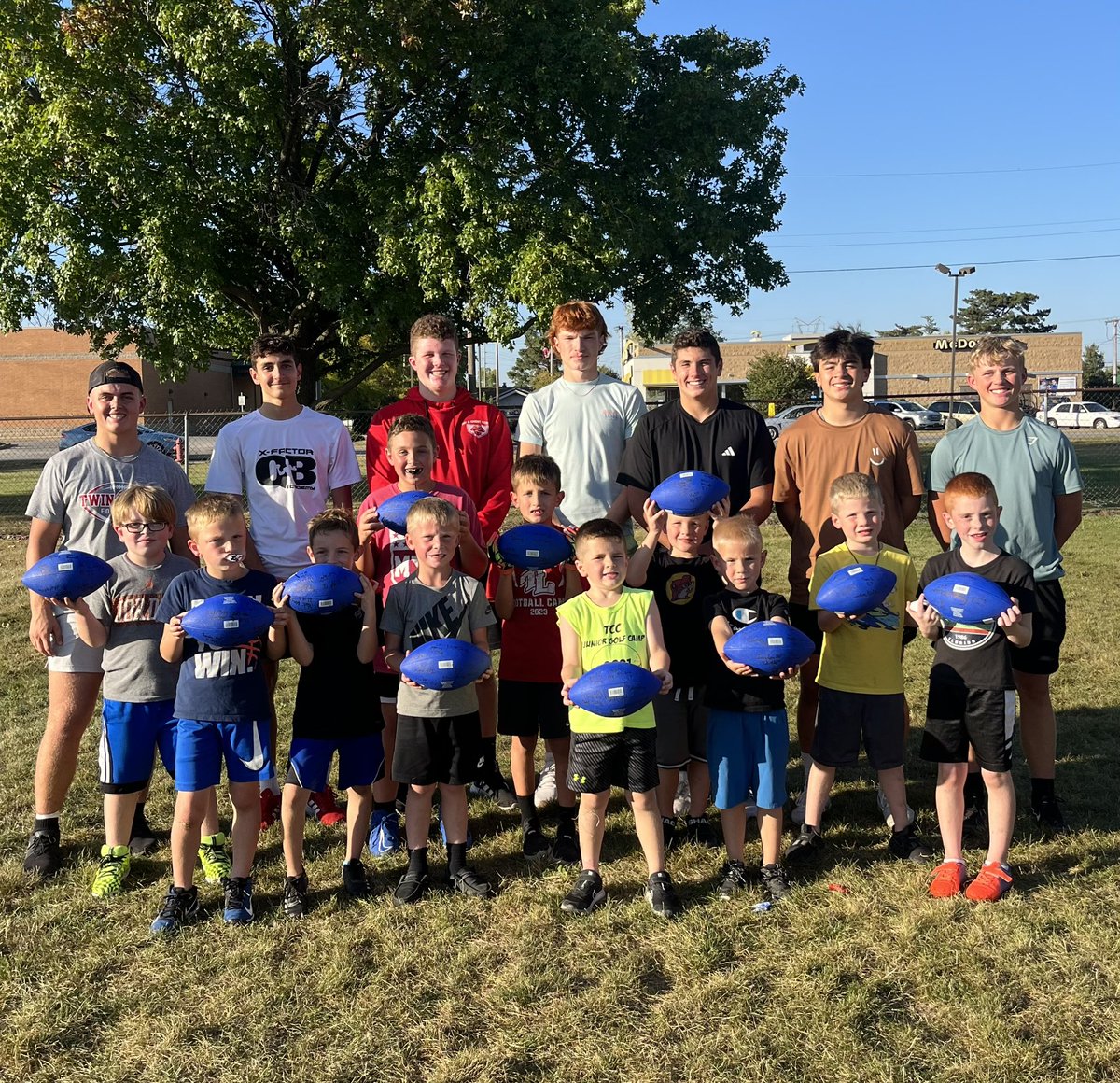 TL Football players talked to youth players about the importance of hard work, trying your best, and being a good teammate on and off the field…there were some autographs signed as well!! <a href="/TwinLakesFball/">Twin Lakes Football</a>