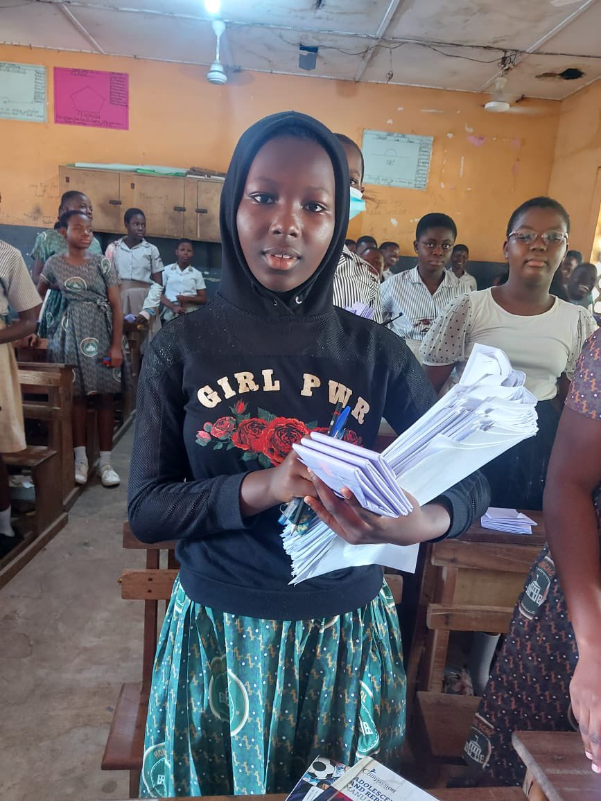 GW_MCH's tweet photo. Data collection for Year 2 of Girl Rising in Ghana started today! The GW Center of Excellence is incredibly proud to partner with @delsfoundation who is implementing this program focused on girls' empowerment through financial literacy, agency, and voice. https://t.co/aDQJP0VYNM