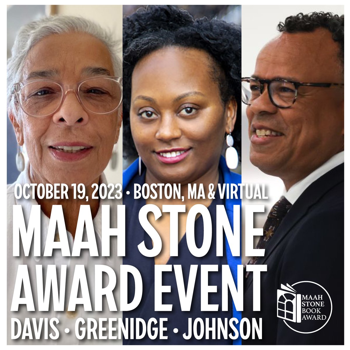 Register today at bit.ly/maahstone23! 10/19 @ 5:30pm <a href="/maahmuseum/">Museum of African American History</a>! Meet, greet, eat AND leave with more knowledge, our famous MAAH Stone cookies, and a free signed book. Show your love for <a href="/temne/">Thulani Davis</a>,  @GreenidgeKerri and <a href="/ClaudeJohnson/">Claude Johnson</a>. Learn more. Be here!