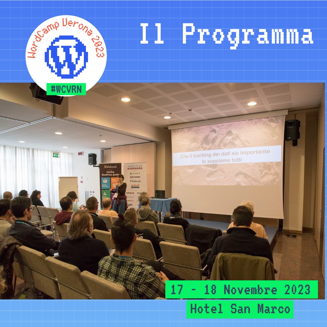 WordCampVerona's tweet photo. 🥳🥳Il programma di WordCamp Verona 2023 è online 😍
Programmazione, SEO, content, public speaking... gli argomenti trattati saranno davvero tanti e imperdibili 🤩
👉Corri a leggere il programma e a scoprire i talk e gli speaker di #WCVRN23: https://t.co/Hjz6yGwFTE https://t.co/EpCm86iGxv