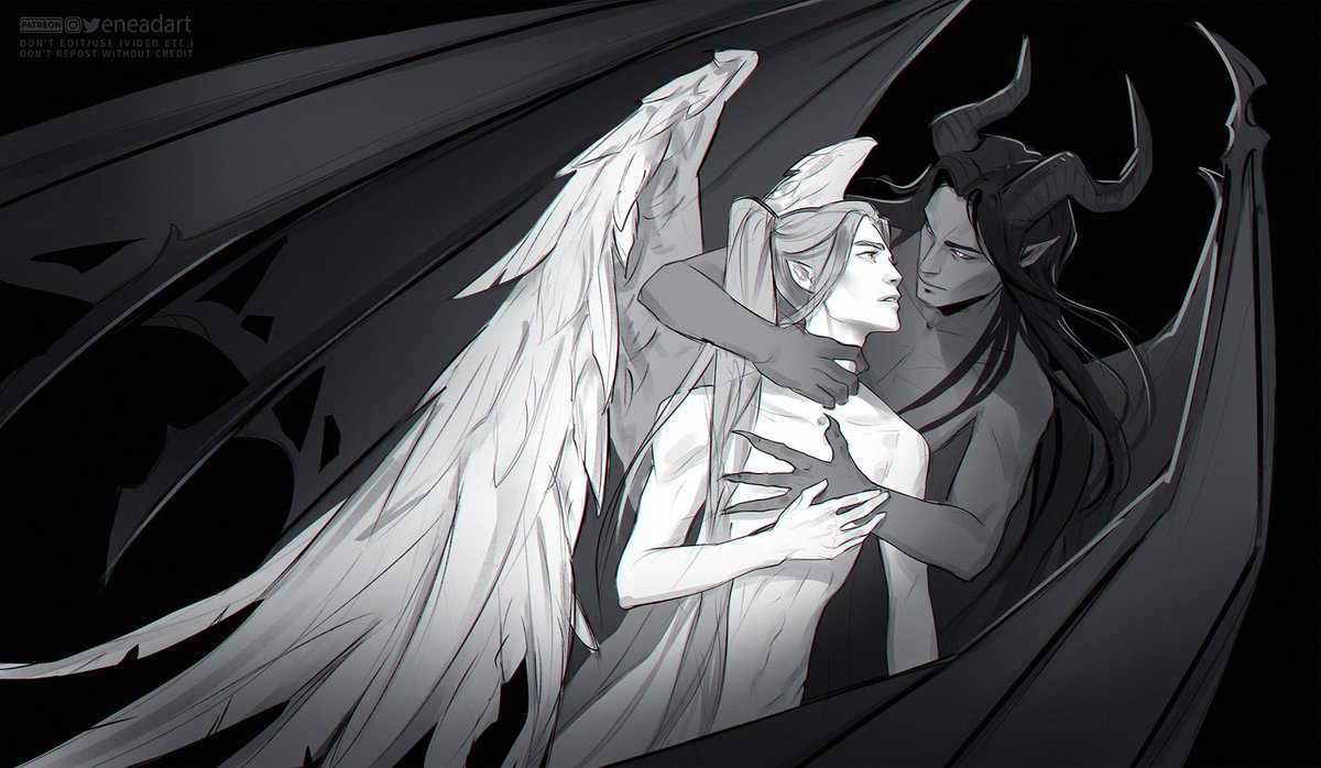 Hi guys! Today theme is Angel and Demon!

#2ha #erha #二哈和他的白猫师尊 #ranwan #chuwanning #MoRan #inktober2023 #Inktober #drawtober2023