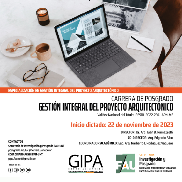 La Facultad de Arquitectura lanza la Especialización en “Gestión Integral del Proyecto Arquitectónico” (GIPA)

La Carrera tiene como objetivo brindar herramientas que permitan interpretar la realidad y actualidad del proceso y el producto arquitectónico: fau.unt.edu.ar/2023/09/25/la-…