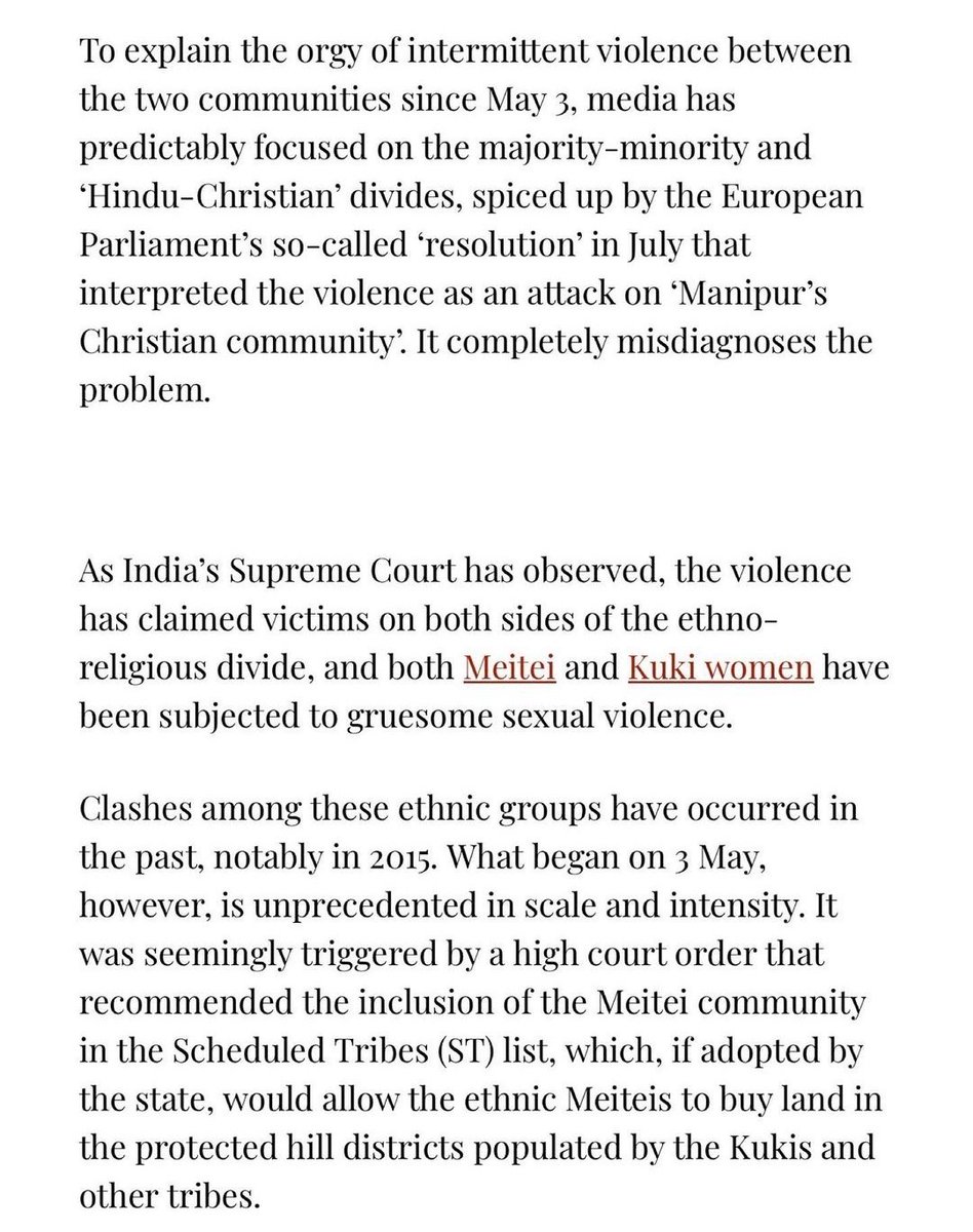 _Konjengbam_'s tweet photo. Why Manipur crisis may rank among one of the most misinterpreted tragedies in India? 
#SaveMeitei #SaveManipur 
 https://t.co/7CmVRCkL64 https://t.co/Tc8I97KIei