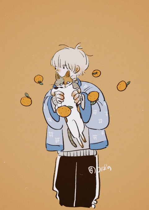 「holding mandarin orange」 illustration images(Latest)｜2pages