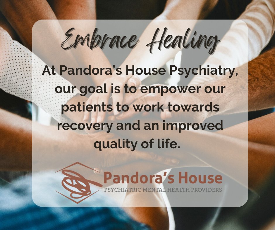 If you, or someone you love, is in need of psychiatric care, contact us today. pandorashousepsychiatry.com
#PandorasHouse #PsychiatricCare #MentalHealth #Anxiety #Depression #ProfessionalCounseling #TeenDepression #TeenAnxiety #YoungAdultTherapy #TherapistNearMe