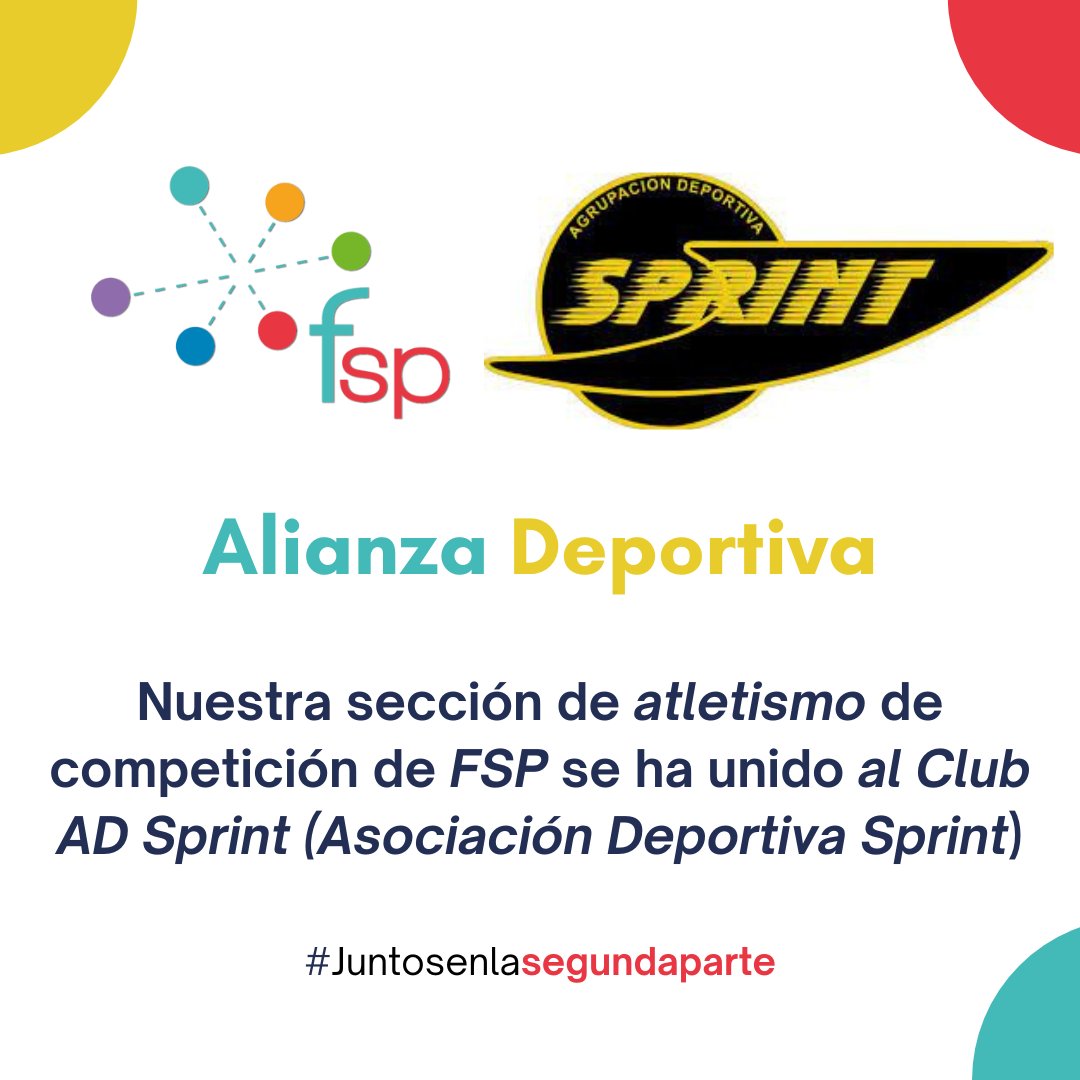 🏃‍♀️🏃‍♂️ ¡Tenemos novedades que contaros para la temporada 2023-2024! Nuestra sección de atletismo de competición de FSP se ha unido al club AD Sprint , creando así una alianza deportiva que abrirá puertas a nuevas oportunidades y crecimiento para nuestros atletas.🥇🏆