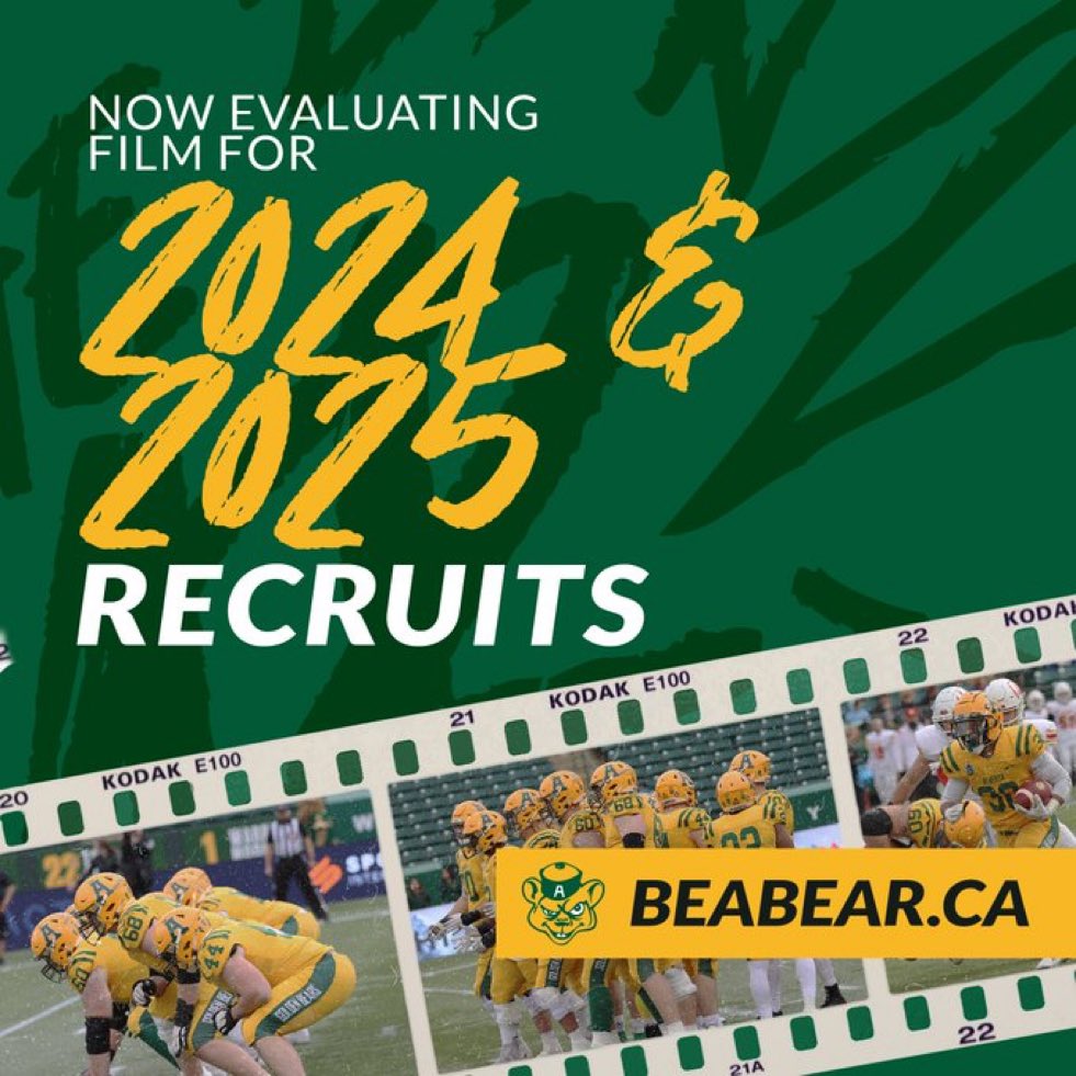 Calling 2024-2025 recruits. Some of you might have been under the radar but are having a great season. This is our bye week and we are watching and evaluating 2024 and 2025 prospects…go to beabear.ca fill out our recruiting questionnaire and attach your film!