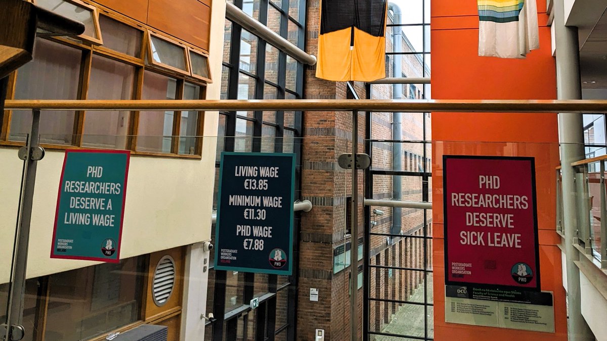 There's great support here in @DCUchemistry for the <a href="/PWO_DCU/">PWO_DCU</a> <a href="/PWO_Ireland/">PWO Ireland</a> protest tomorrow where MSc/PhD students will be seeking better conditions for the vital work that they do in our School and Schools/ Departments around the country. #PGRsDeserveBetter