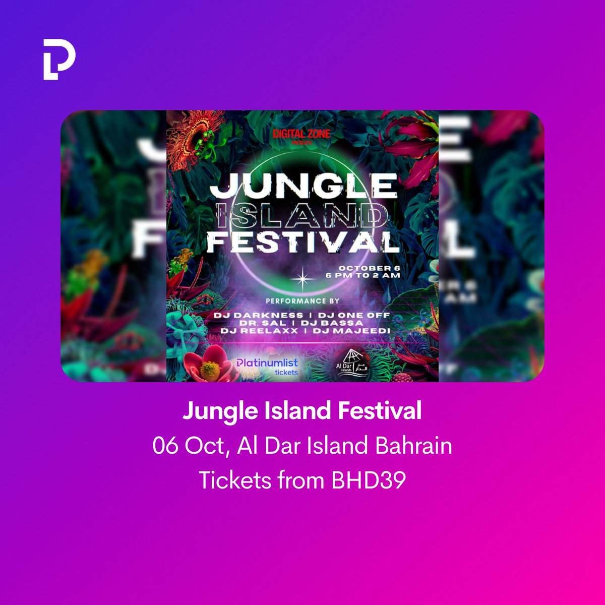Platinumlistbh's tweet photo. 🌟 Got plans for the weekend?  Discover the hottest events and dining spots in Bahrain this weekend!

Comic Con, Jungle Island Festival, Tales of Tulum and more!

Book tickets: https://t.co/bULFTxDA9y https://t.co/gopKVB03hu